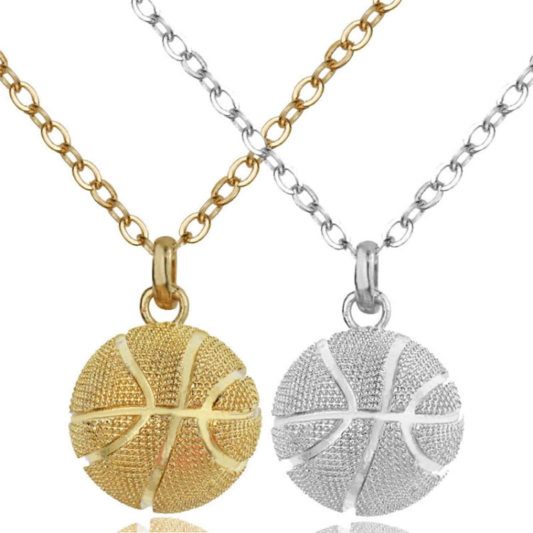 Three-Dimensional Sports Ball Pendant Necklace,Style: Women Rugby 18K Gold