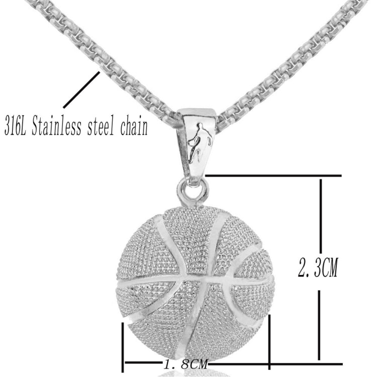 Three-Dimensional Sports Ball Pendant Necklace,Style: Women Rugby 18K Gold