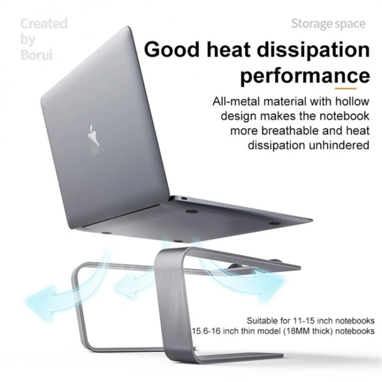 BONERUY P49 Aluminium Alloy Heat-Dissipating Notebook Holder Storage Heightened Holder