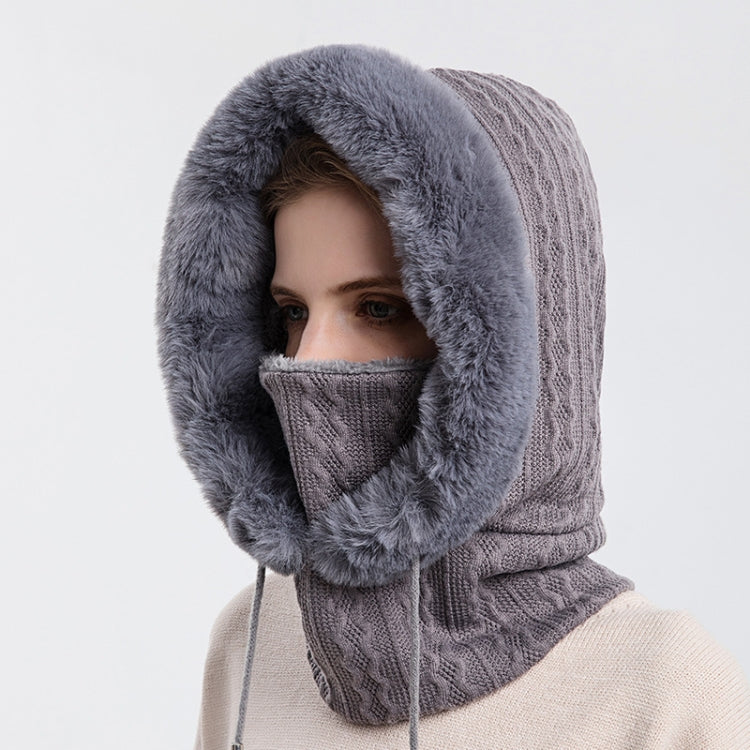 One-piece Cold-proof and Keep Warm Hedging Cap Scarf Face Mask