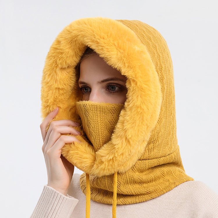 One-piece Cold-proof and Keep Warm Hedging Cap Scarf Face Mask