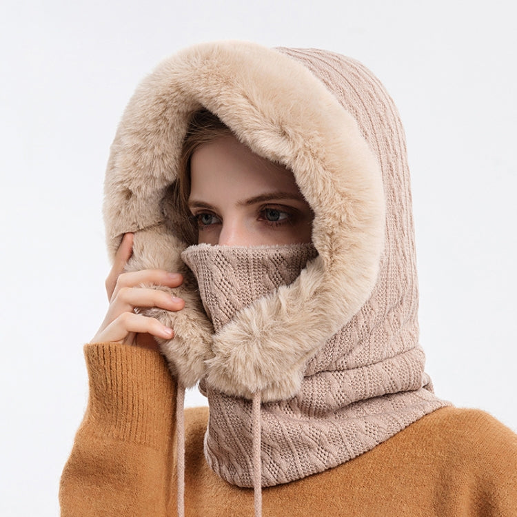 One-piece Cold-proof and Keep Warm Hedging Cap Scarf Face Mask