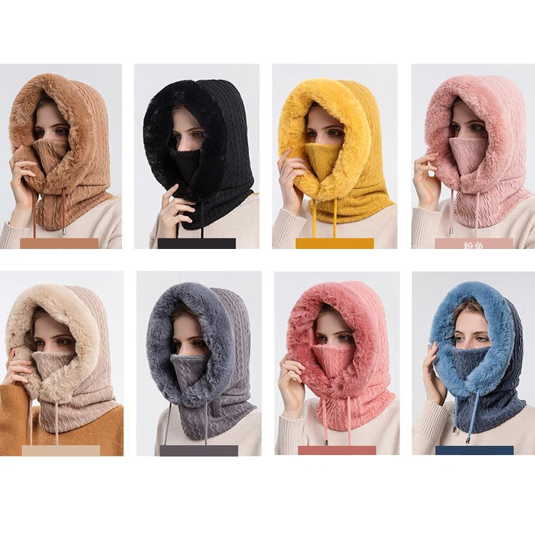 One-piece Cold-proof and Keep Warm Hedging Cap Scarf Face Mask