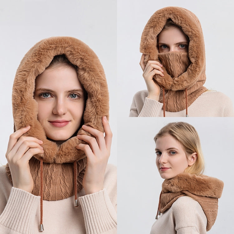 One-piece Cold-proof and Keep Warm Hedging Cap Scarf Face Mask
