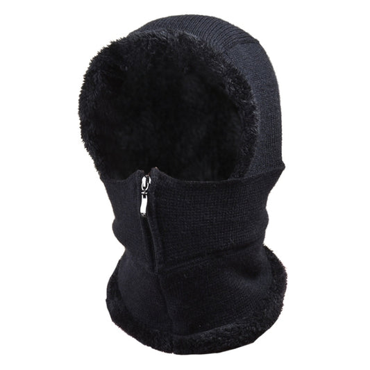 Knit Ear Protection Plus Velvet Thickening One-piece Hat Scarf Face Mask