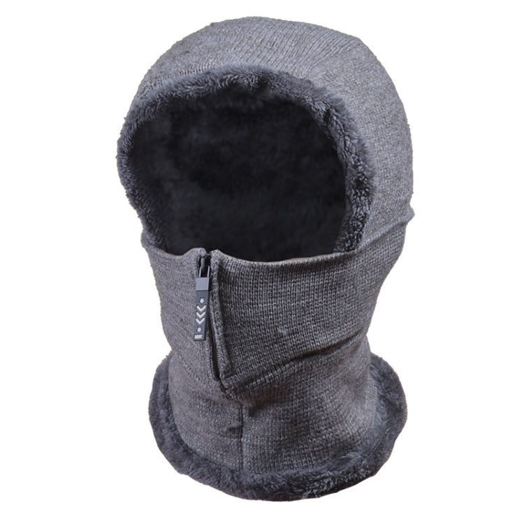 Knit Ear Protection Plus Velvet Thickening One-piece Hat Scarf Face Mask