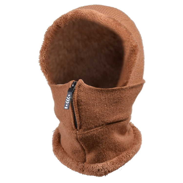 Knit Ear Protection Plus Velvet Thickening One-piece Hat Scarf Face Mask