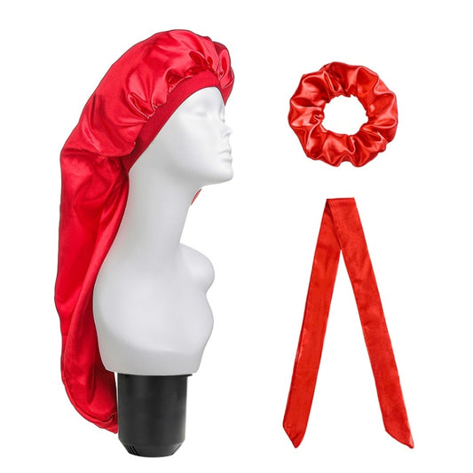 3 PCS/Set Hair Care Long Cap + Turban + Hair Ring