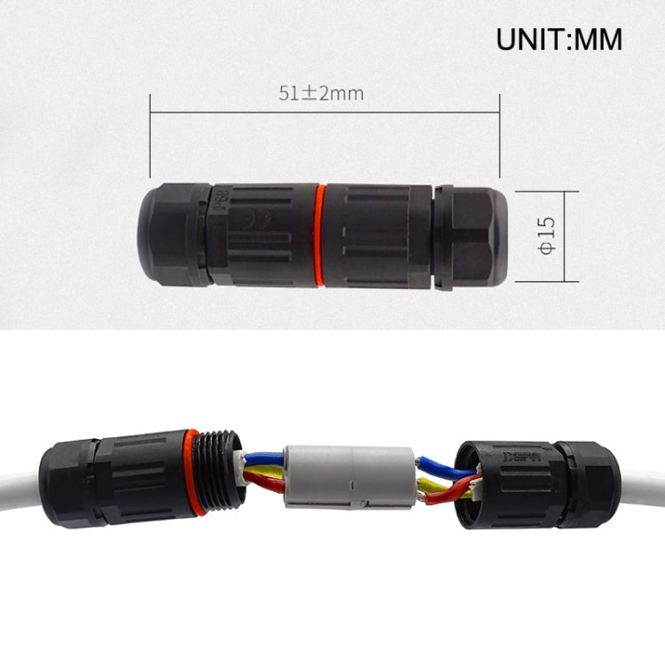 CDF-M3 Waterproof Wire Connector, Specification: 3 Pin