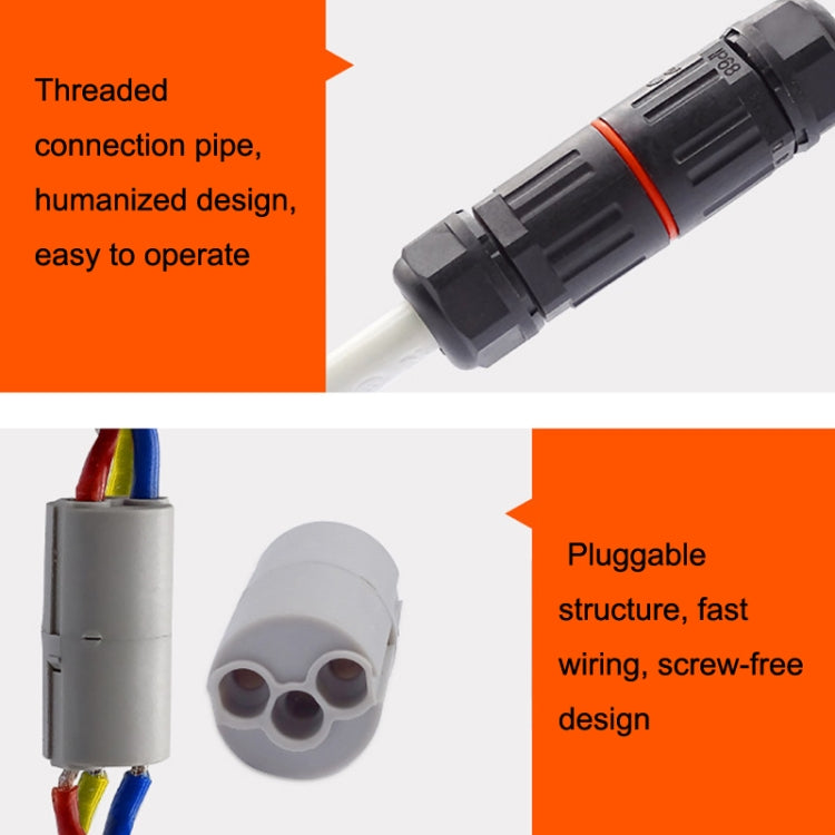 CDF-M3 Waterproof Wire Connector, Specification: 3 Pin, 3 Pin, 2 Pin