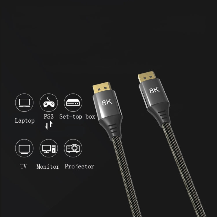 DP1.4 Version 8K DisplayPort Male to Male Computer Monitor HD Cable, 0.5m, 1.5m, 3m, 5m