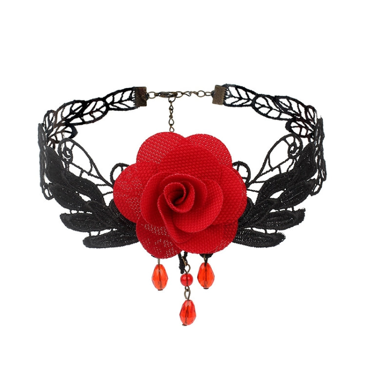 Fringe Lace Gothic Lolita Vintage Necklace,Style: