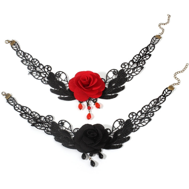 Fringe Lace Gothic Lolita Vintage Necklace,Style: