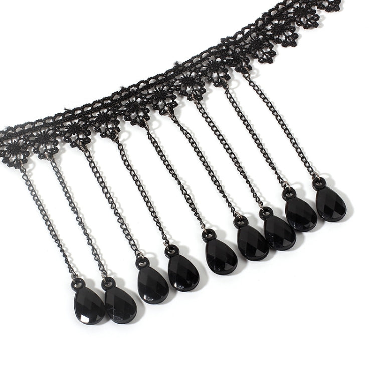 Fringe Lace Gothic Lolita Vintage Necklace,Style: