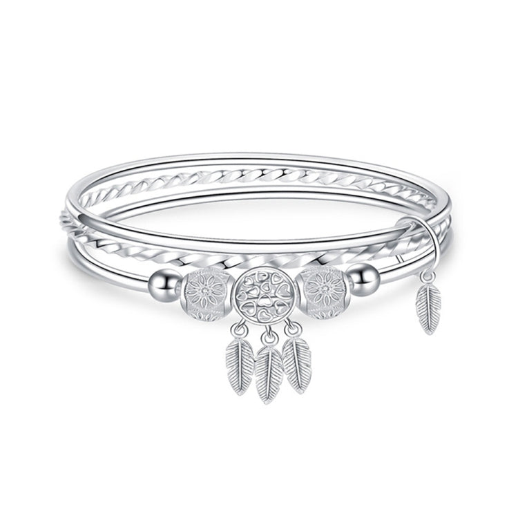 Women Closed Solid Three Rings Bracelet, Size: Z104 58mm