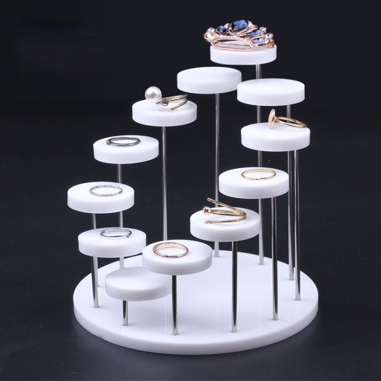 12 Rounds Base Acrylic Jewelry Ring Display Stand