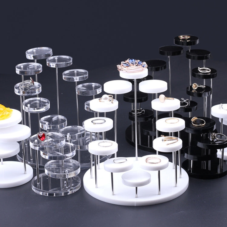 12 Rounds Base Acrylic Jewelry Ring Display Stand