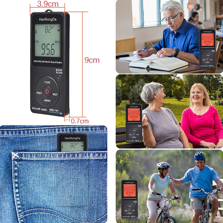 Mini Aviation Band Radio Can Set Automatic Shutdown FM, AM, AIR Radio