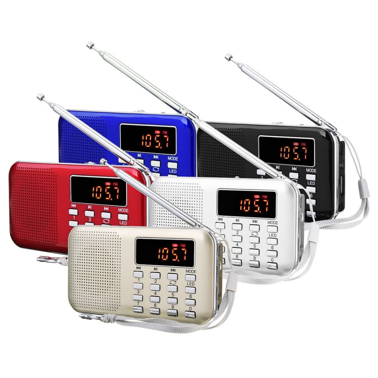 L-218AM  MP3 Radio Speaker Player Support TF Card USB with LED Flashlight Function