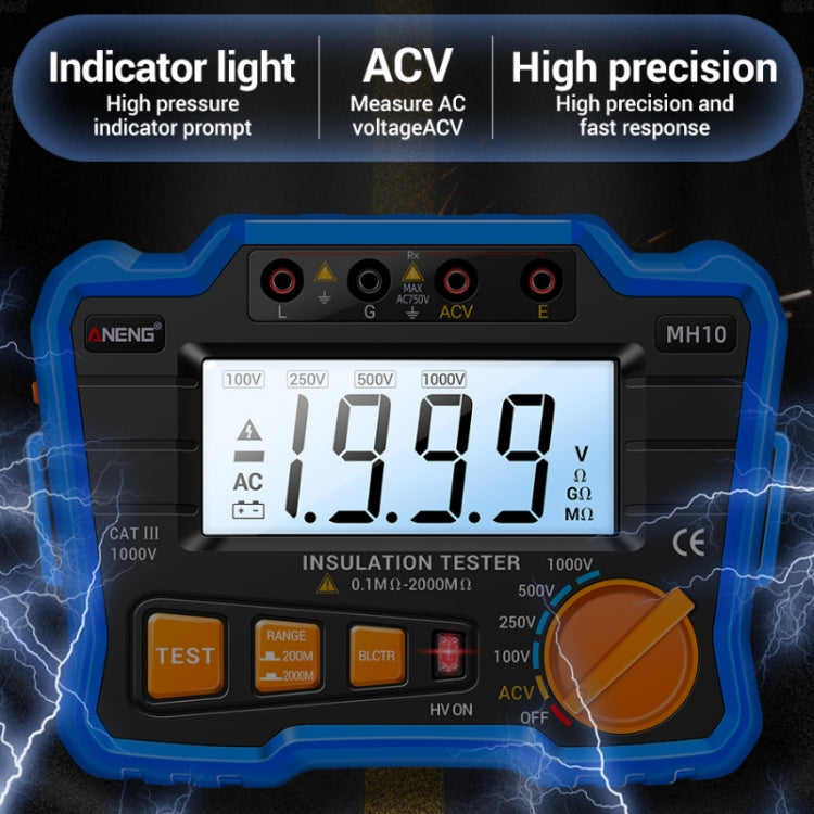 ANENG MH10 Digital High Precision Insulation Resistance Tester