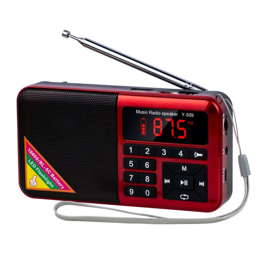 Bluetooth Card Radio Digital FM Player, Specifications: Y-509FM (No Solar Panel)
