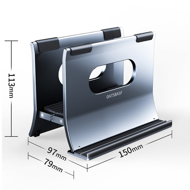 Oatsbasf 03880 H-type Alloy Laptop Gravity Automatic Storage Rack