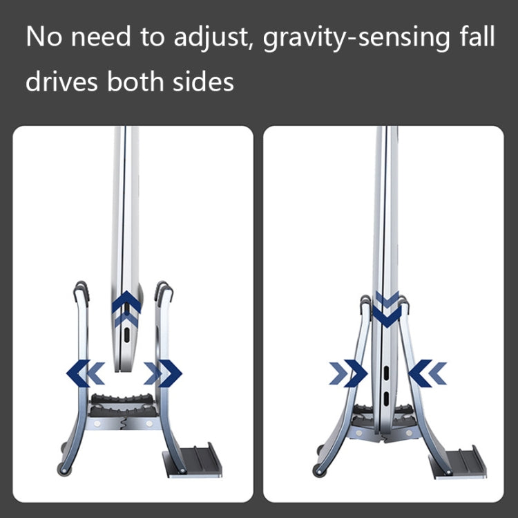 Oatsbasf 03880 H-type Alloy Laptop Gravity Automatic Storage Rack