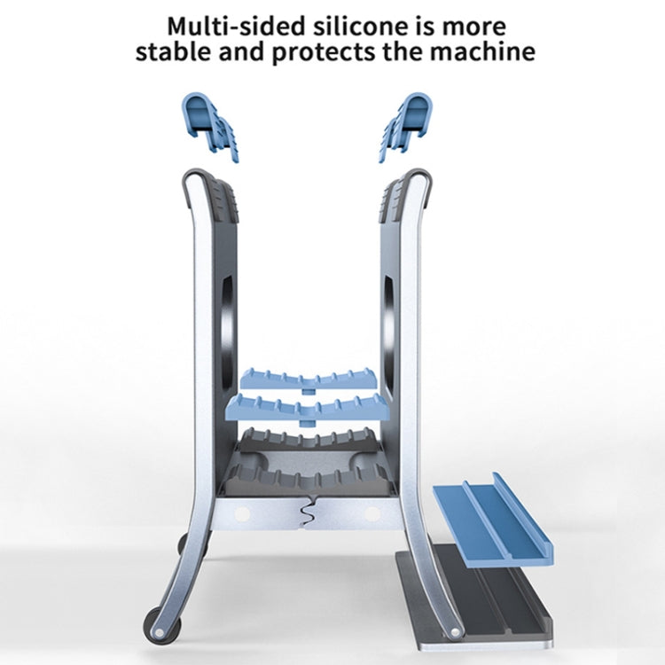 Oatsbasf 03880 H-type Alloy Laptop Gravity Automatic Storage Rack