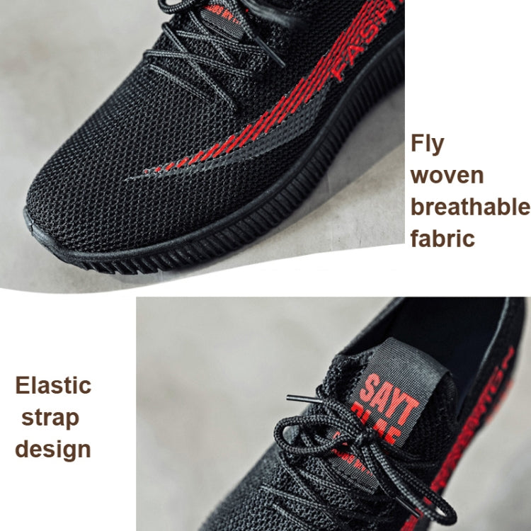 Men Spring Walking Shoes Casual Sports Breathable Flying Knit Shoes