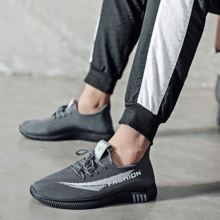 Men Spring Walking Shoes Casual Sports Breathable Flying Knit Shoes