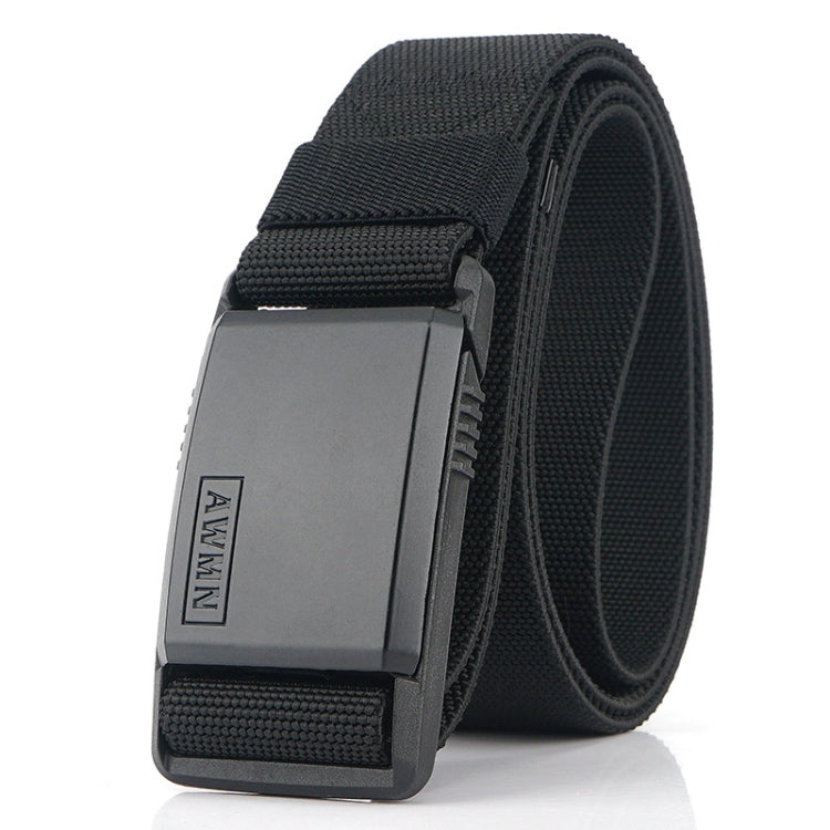 AWMN Metal Nylon Magnetic Buckle Fashion Casual Men Belt, Length: