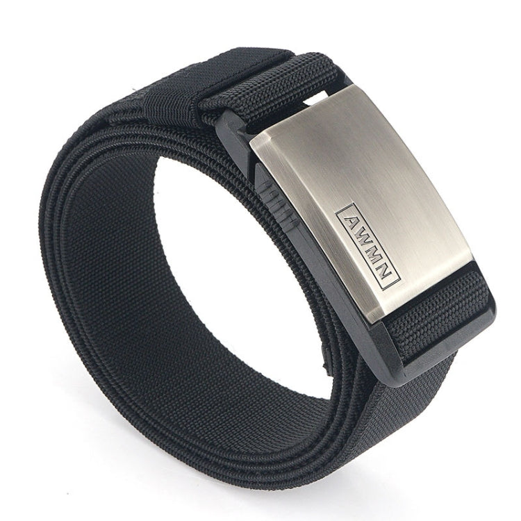 AWMN Metal Nylon Magnetic Buckle Fashion Casual Men Belt, Length:
