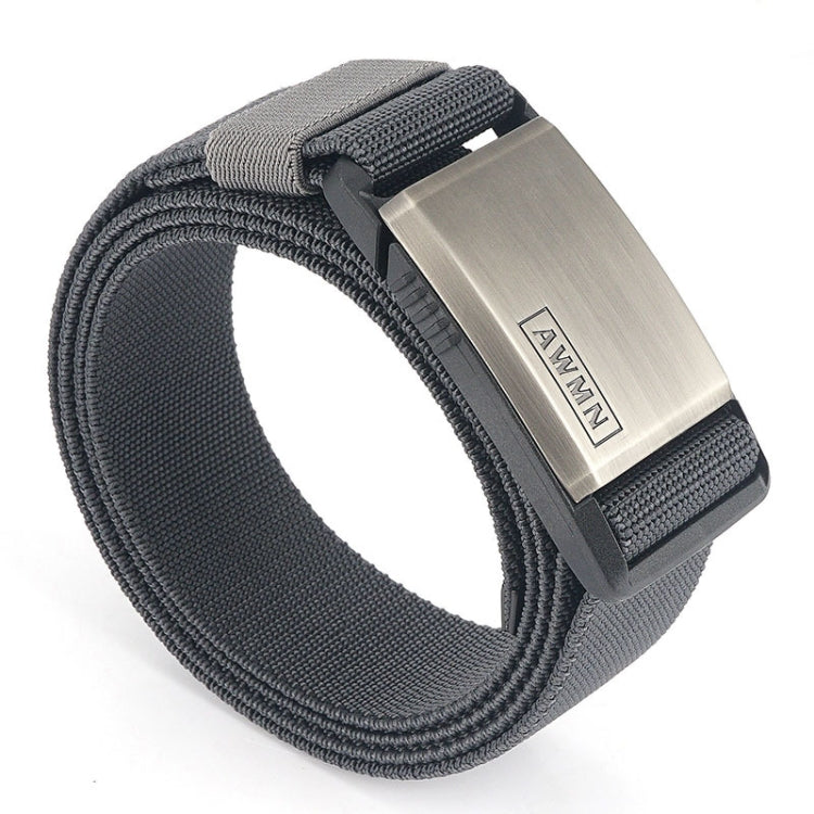 AWMN Metal Nylon Magnetic Buckle Fashion Casual Men Belt, Length: