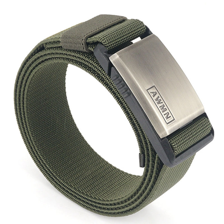 AWMN Metal Nylon Magnetic Buckle Fashion Casual Men Belt, Length: