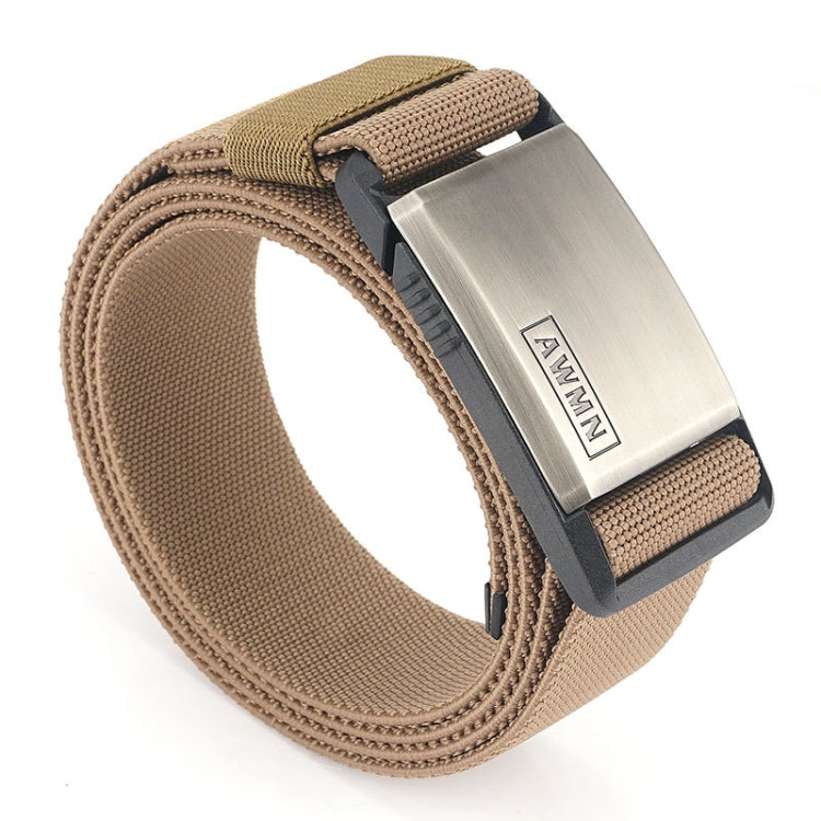AWMN Metal Nylon Magnetic Buckle Fashion Casual Men Belt, Length: