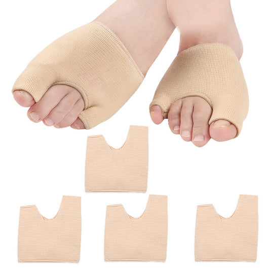 1 Pair Threaded U-Shaped Forefoot Pad Hallux Valgus Corrector Socks