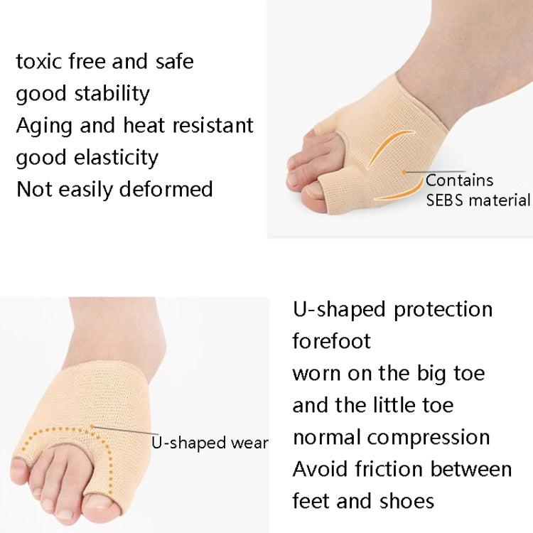 1 Pair Threaded U-Shaped Forefoot Pad Hallux Valgus Corrector Socks