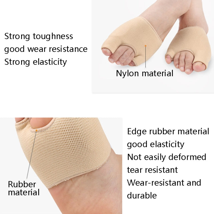 1 Pair Threaded U-Shaped Forefoot Pad Hallux Valgus Corrector Socks