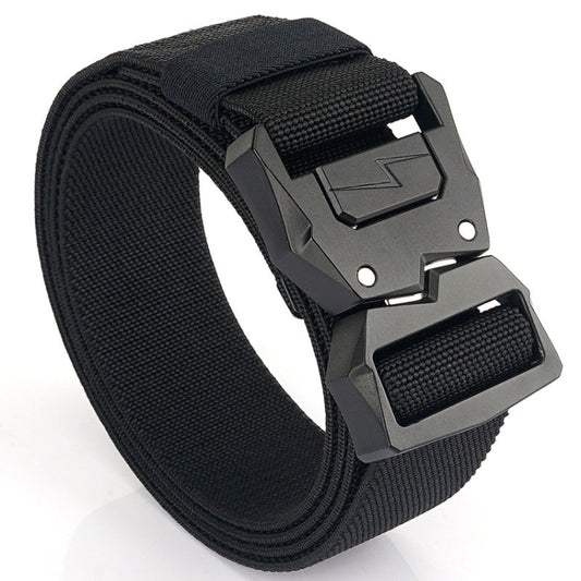 Outdoor Casual Lightning Buckle Men Elastic Belt, Length: