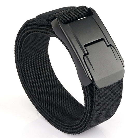 Men Casual Fashion Stretch Woven Quick Buckle Belt, Length: