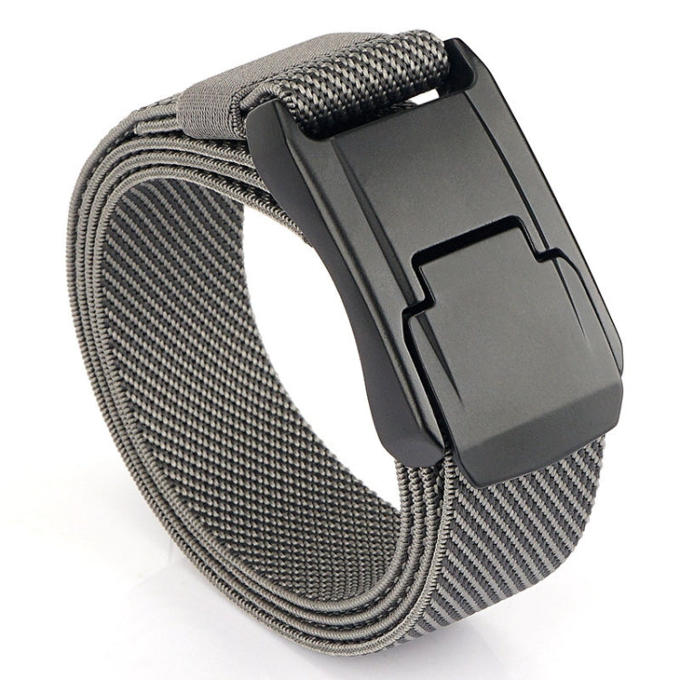 Men Casual Fashion Stretch Woven Quick Buckle Belt, Length: