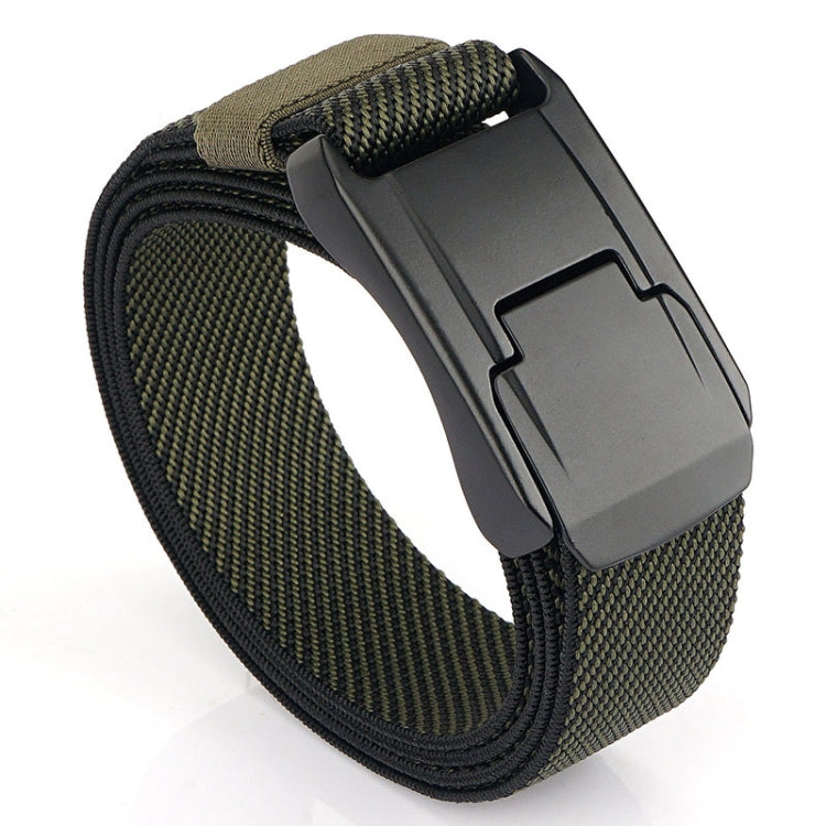 Men Casual Fashion Stretch Woven Quick Buckle Belt, Length: