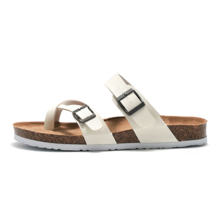 Ruizu Couple Cork Slippers Beach Shoes Flip Flops