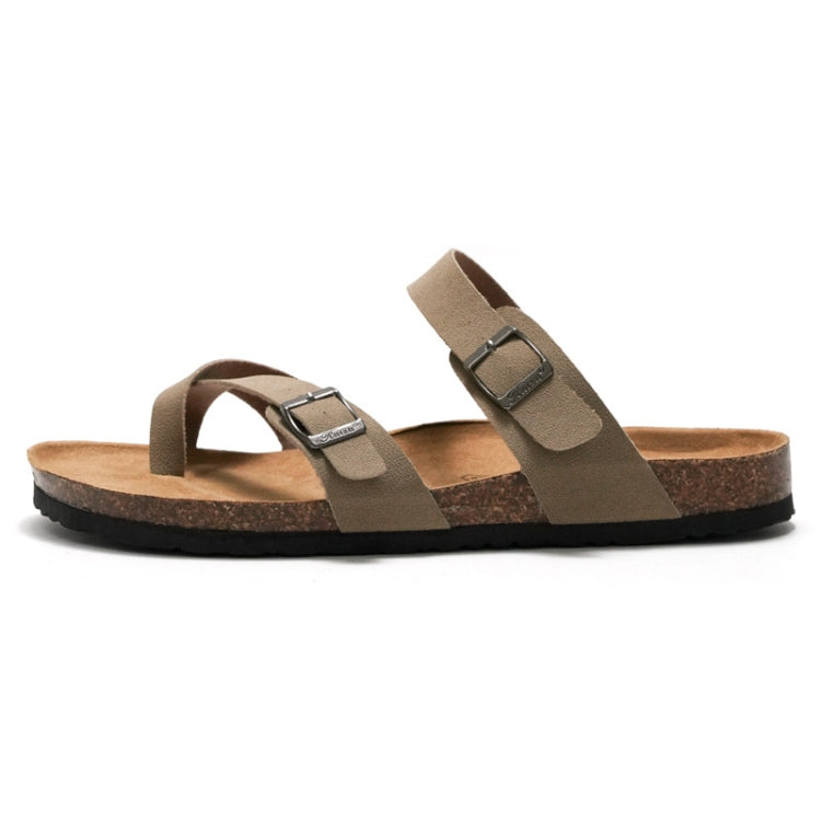 Ruizu Couple Cork Slippers Beach Shoes Flip Flops