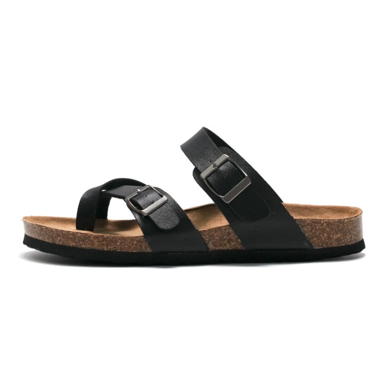 Ruizu Couple Cork Slippers Beach Shoes Flip Flops