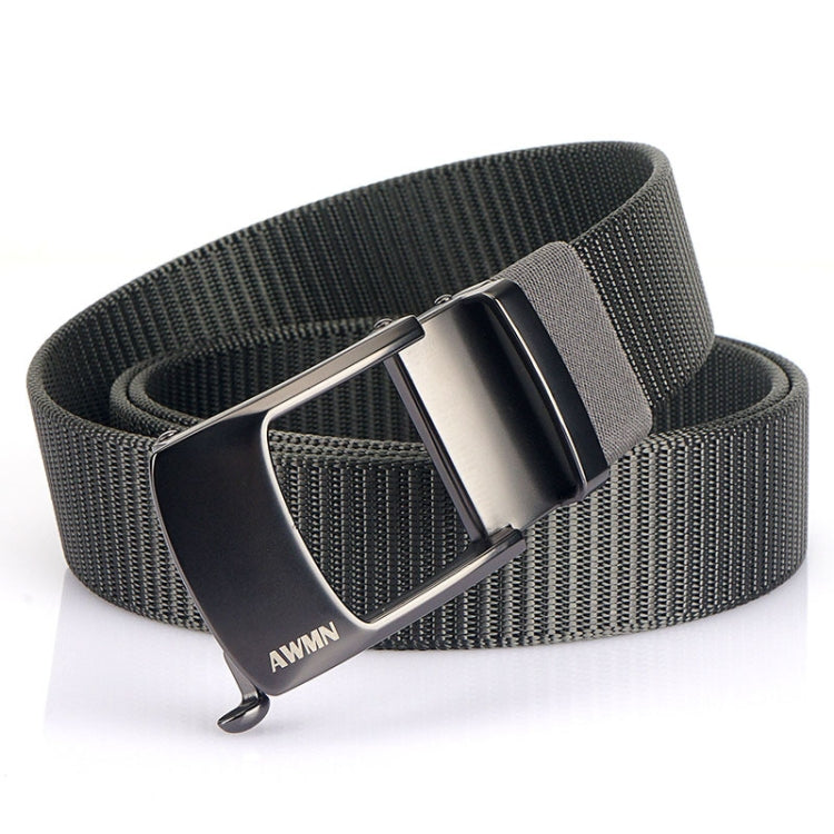 AWMN Men Nylon Cutout Automatic Buckle Toothless Belt, Length:
