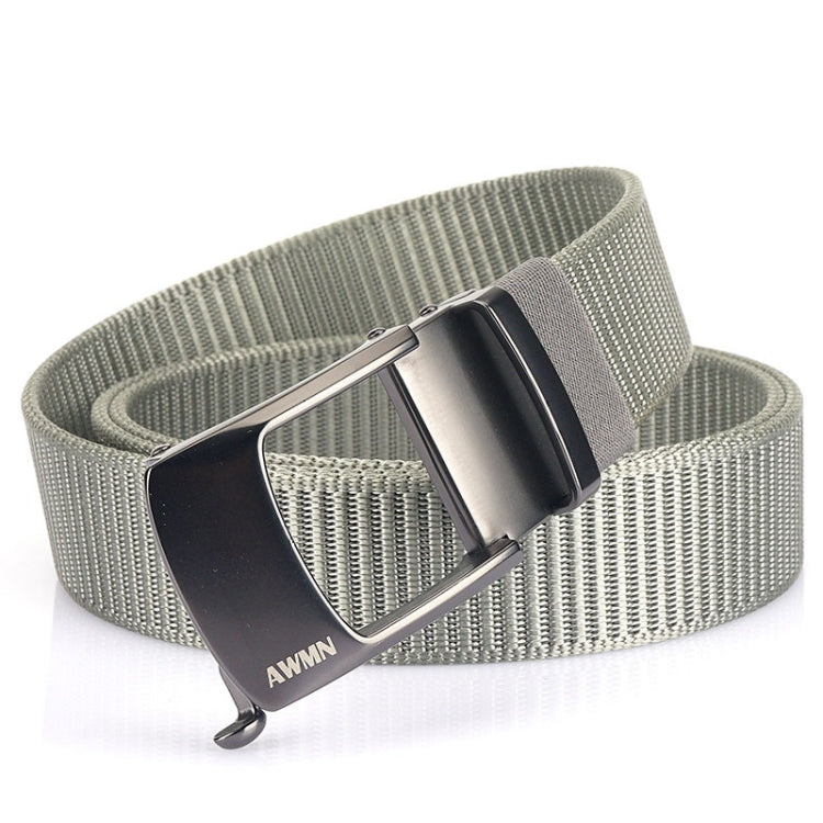AWMN Men Nylon Cutout Automatic Buckle Toothless Belt, Length: