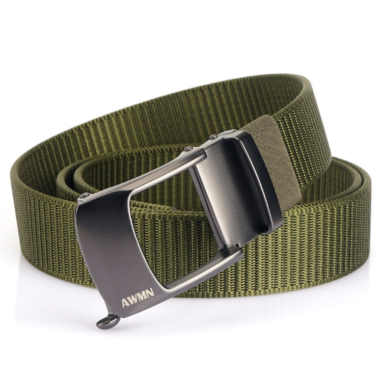 AWMN Men Nylon Cutout Automatic Buckle Toothless Belt, Length: