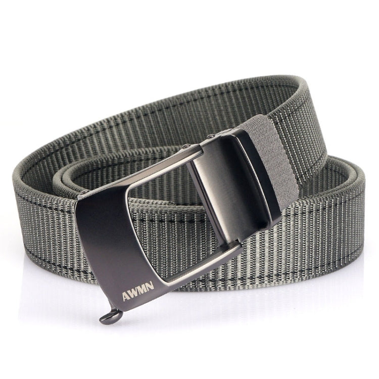 AWMN Men Nylon Cutout Automatic Buckle Toothless Belt, Length: