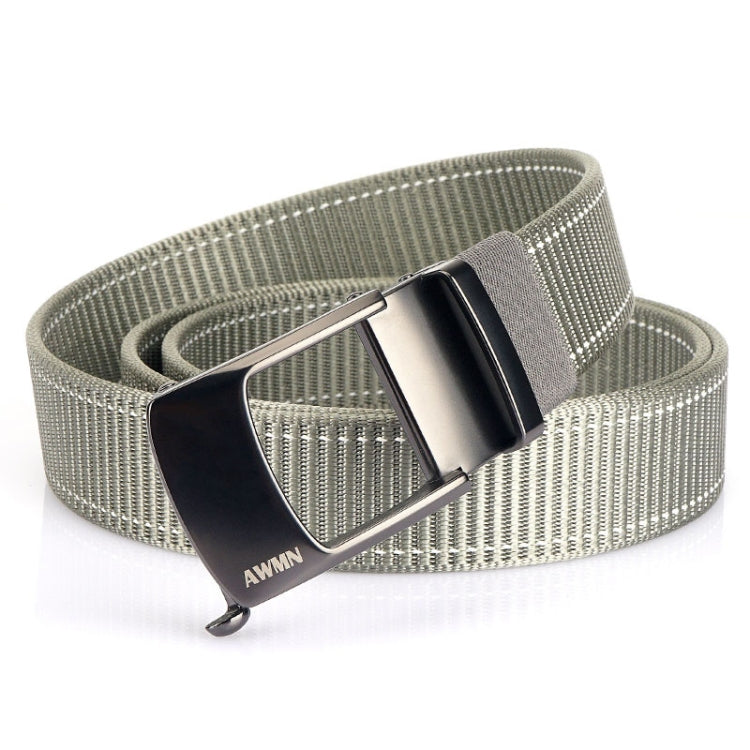 AWMN Men Nylon Cutout Automatic Buckle Toothless Belt, Length: